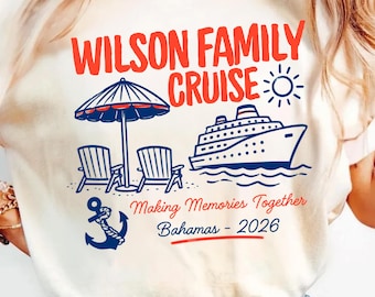 Custom Family Cruise Beach Shirt, Matching Summer Cruise Beach Vacation Gift, Family Vacation 2026 Tshirt, Making Memories Together Tee