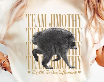 Team Jimothy Raccoon Shirt, Funny Viral Animal Gift, Short Spine Seattle Raccoon Tee, Raccoon Lover Shirt
