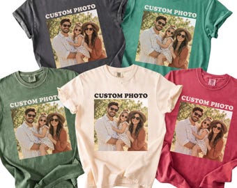 Custom Photo Shirt, Personalized Picture Tshirt, Your Photo Sweatshirt, Family Picture Tee, Logo Image Design Shirts Gift