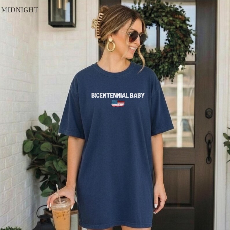 Bicentennial Baby Shirt, Retro 1976 Birthday Tee, Turning 50 T-Shirt, July 4 Birthday Shirt, Vintage Independence Day Tee image 6