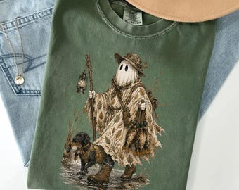 Ghost Hunter Halloween Shirt, Funny Duck Hunter Tee, Hunting Dog Sweatshirt, Spooky Hunting Season Gift