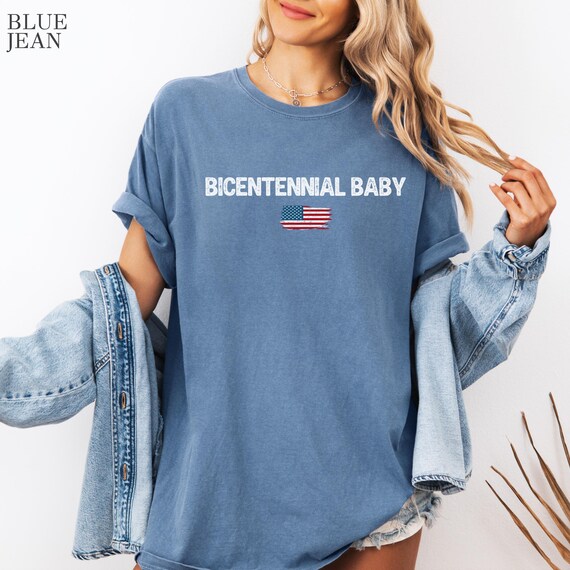 Bicentennial Baby Shirt, Vintage 1976 Birthday Tee, Turning 50 T-Shirt, July 4 Birthday Shirt, Retro Independence Day Tee