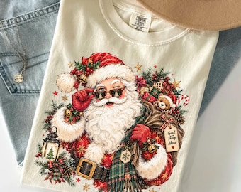 Vintage Santa Claus Christmas Shirt, Retro Christmas Tee, Old Fashioned Santa Gift, Holiday Party Sweatshirt