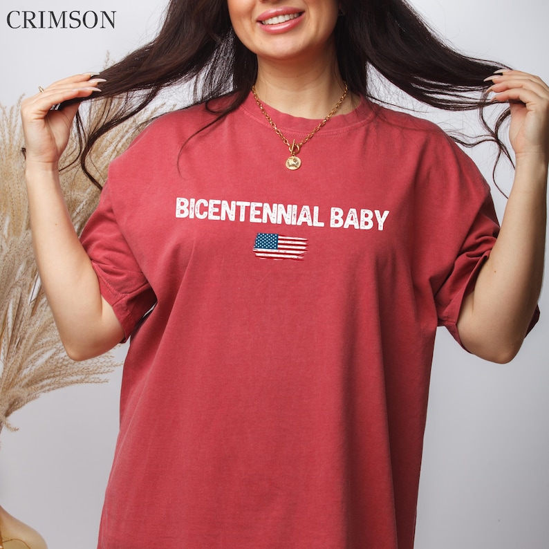 Bicentennial Baby Shirt, Retro 1976 Birthday Tee, Turning 50 T-Shirt, July 4 Birthday Shirt, Vintage Independence Day Tee image 10