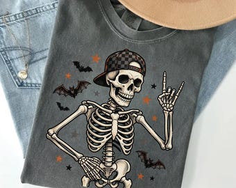Rocking Skeleton Shirt, Retro Spooky Sweatshirt, Funny Halloween Gift, Fall Season Outfit