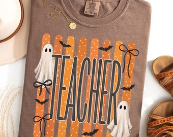 Spooky Teacher Shirt, Halloween Teacher Gift, Cute Fall Educator Sweatshirt, Spooky Season Classroom Tshirt