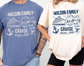 Personalized Alaska Family Cruise Shirt, Custom Vacation Group Gift, Family Cruise 2026 Sweatshirt & Hoodie, Matching Cruise Squad Outfit