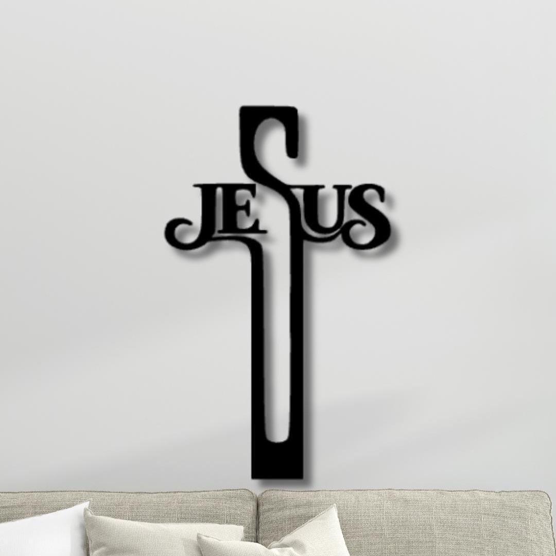 Jesus Cross SVG DXF Laser Cut File, Christian Wall Decor for CNC ...