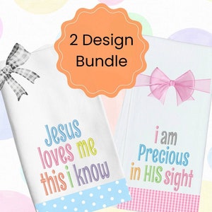 Baby Embroidery Machine Designs, Christian Embroidery Designs, Burpie Bib, Burp Cloth, Baby Girl and Boy Embroidery Designs, Infant Designs