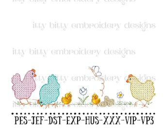 Chicken Embroidery Designs: Farm Life Machine Embroidery (Digital Download)