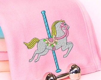 Carousel Horse Embroidery Design, Baby Embroidery Design, Girl Embroidery Designs, Newborn Embroidery Design, Baby Gift Embroidery Patterns