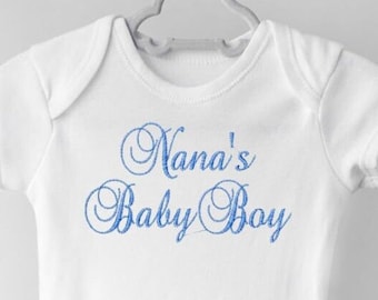 Nana's Baby Boy, Embroidery Font, Machine Embroidery design (573) Machine Embroidery Designs, Boy Embroidery Design, Nana Embroidery Design