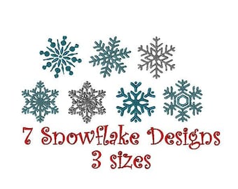 Snowflake Embroidery Design, Christmas Embroidery Design, Instant Download