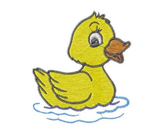 Rubber Ducky Embroidery Design: Fill Stitch (4x4 & 5x7 Hoop)