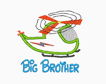 Big Brother Embroidery Design, Machine Embroidery File, Embroidery Pattern, Digital Download, Brother Embroidery Design, Applique Design