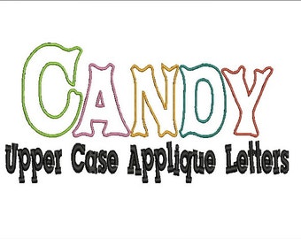 Applique Embroidery Font, Candy Applique Font, Instant Download