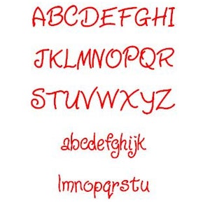 Ziggy Embroidery Font, Upper and Lower Case Letters image 2