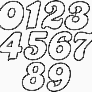 Birthday Astronaut Space Embroidery Design, Set 1-9 Numbers Birthday Embroidery Designs, Boy Embroidery Patterns, Rocket Embroidery image 4