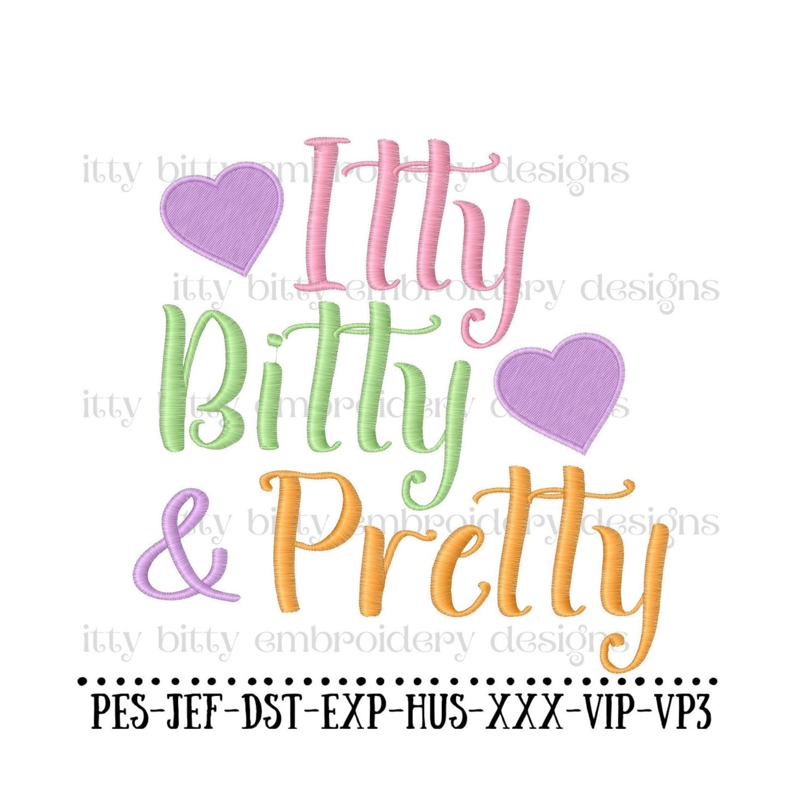 Itty Bitty and Pretty Girl Embroidery Design, Baby Girl Embroidery ...