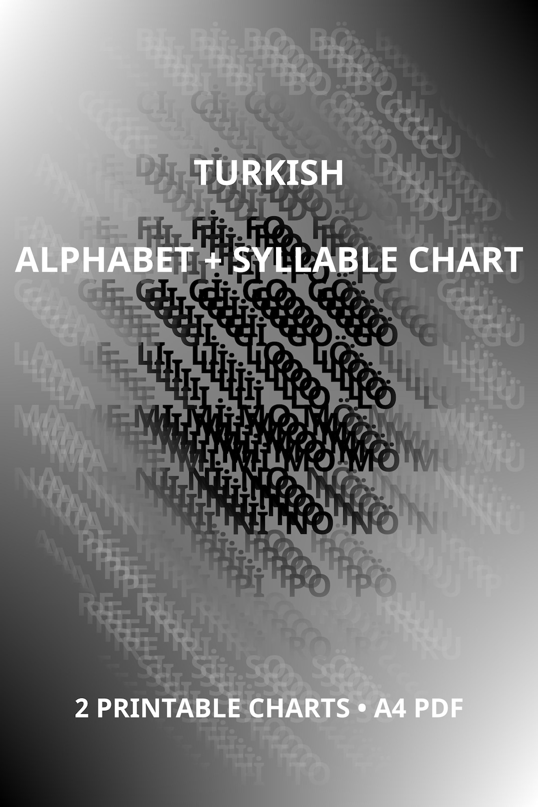 Turkish Case Chart.pdf Turkish Alphabet Poster + Syllable Chart Printable A4 PDF | Turkish ...
