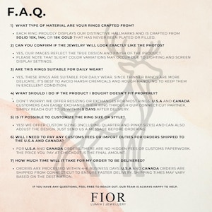 14k massief gouden eerste ring met schrift, minimaal handschrift sierlijk stapelbandje afbeelding 11