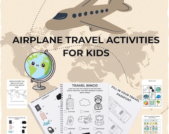 Airplane Travel Activities for Kids | Toddler Preschool Printable Pack (PDF Download)