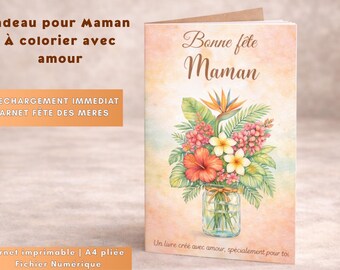Mother's Day Gift for Children – Printable Booklet – A5 Coloring Book + Activities – Gift Made by the Child – Instant Download