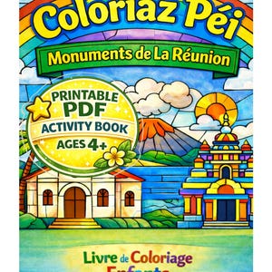 Coloring Book Kids – Coloriaz Péi Monuments | The Reunion Activity Book PDF image 1