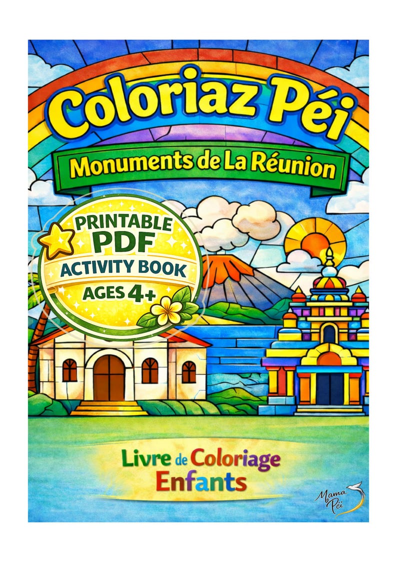Coloring Book Kids – Coloriaz Péi Monuments | The Reunion Activity Book PDF image 1