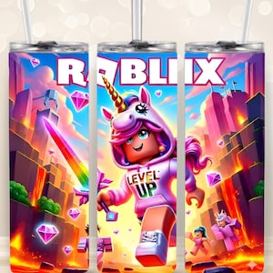Diseño de vaso térmico Roblox / Personaje de videojuego de 20 oz (descarga digital)