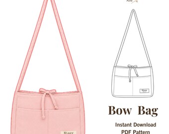 Patrón de costura para bolso con lazo: Videotutorial para principiantes (Descarga PDF)