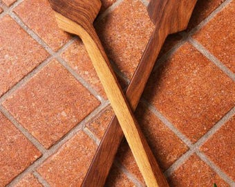 Ensemble cuillère et spatule en bois, ustensiles de cuisine non toxiques, outils de cuisine en bois naturel, cuillère à mélanger antiadhésive et sûre pour la cuisine quotidienne
