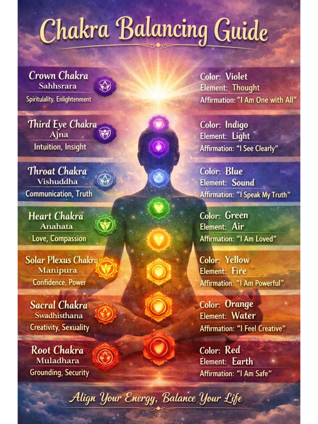 Chakra Balancing Guide - Etsy