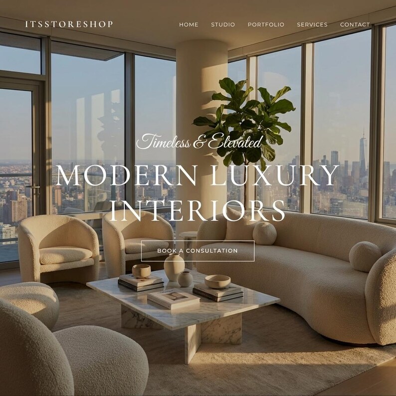 Luxury Interior Design Website Template HTML CSS | Responsive Portfolio ...