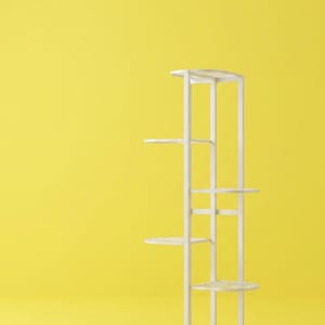 Soporte metálico para plantas de 6 niveles para interior y exterior | Estante para 7 macetas | Soporte alto multinivel para flores, ideal para balcón, sala de estar o jardín.