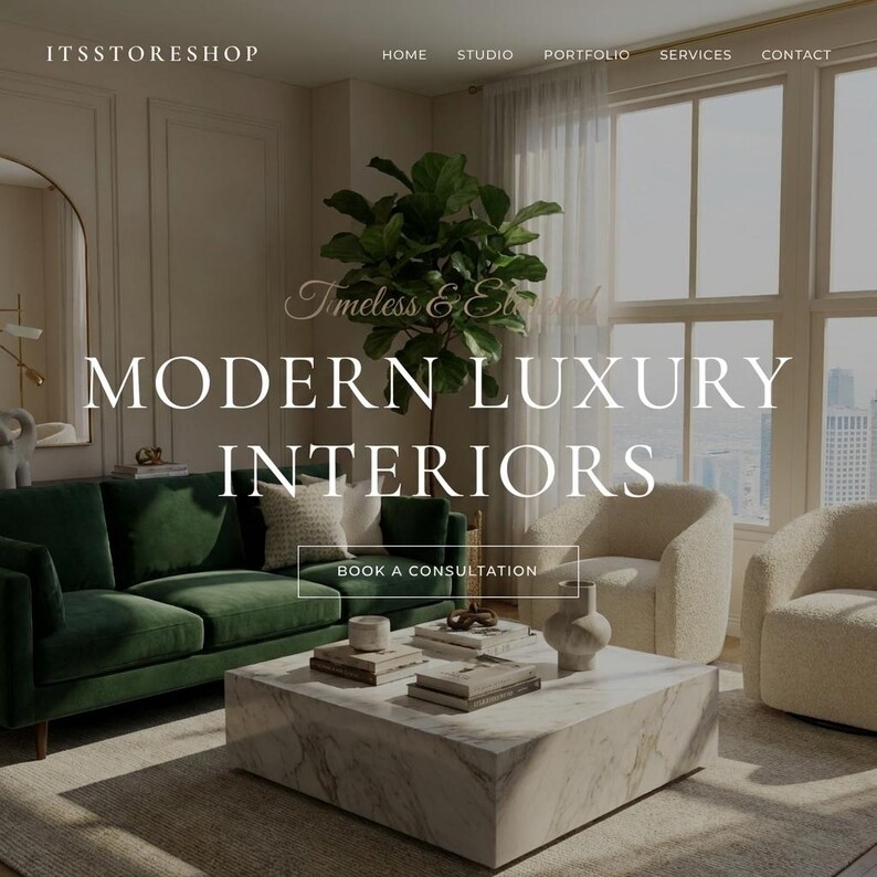 Luxury Interior Design Website Template HTML CSS | Responsive Portfolio ...