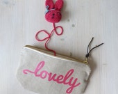 Medium Zip Pouch - Lovely in Raspberry