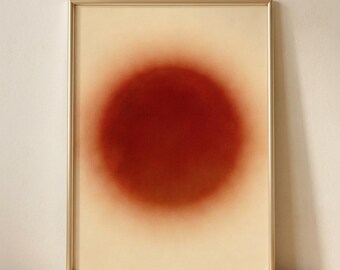 Burnt Red Abstract Print – Minimalist Color Field Artwork – Positive Aura Art  (Digital Download)