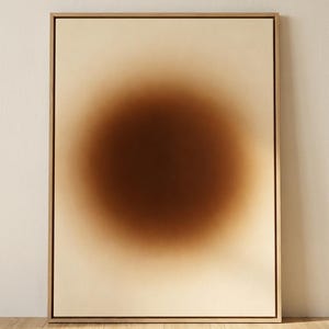 Mockabrun gradient abstrakt konst – Minimalistisk auramålning (digital nedladdning)