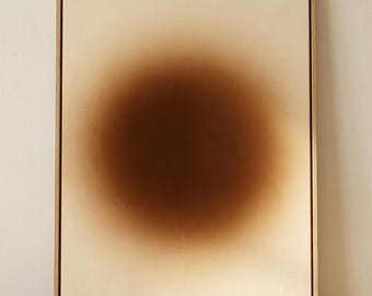 Mocha Brown Gradient Abstract Art – Minimalist Aura Painting (Digital Download)