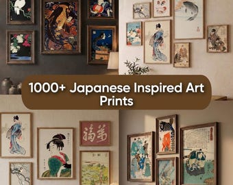 1000+ Vintage Japanese Art Prints – Ukiyo-e, Samurai, Geisha, Nature Scenes (Digital Download)