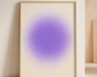 Lavender Abstract Print – Blended Minimalist Color Field Wall Art – Positive Aura (Digital Download)