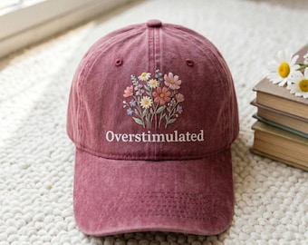Gorro bordado con estampado floral: Gorro divertido sobre la salud mental