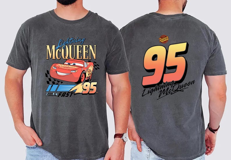 disney pixar cars, Vintage Lightning McQueen Shirt