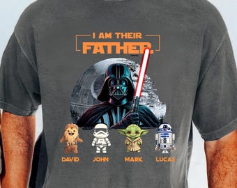 Personalized I Am Their Father Shirt, Custom Dad And Kids Names T-Shirt
