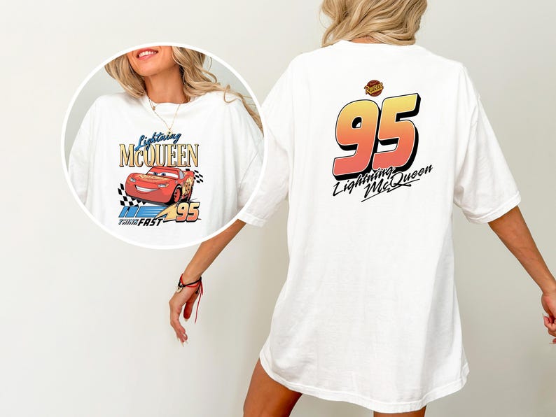 Vintage Lightning McQueen Shirt - lightning mcqueen tee