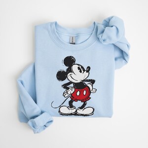 Disney Classic Mickey Mouse Pose Sweatshirt, signature shirt, vintage disney