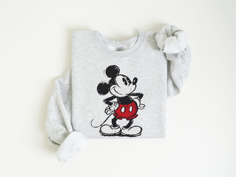 Disney Classic Mickey Mouse Pose Sweatshirt - retro disney top