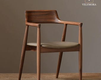 Silla de comedor de madera de fresno, sillón minimalista nórdico escandinavo, asientos de cocina modernos, muebles contemporáneos.