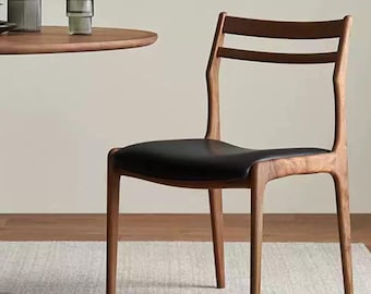 Japandi Dining Chairs Set of 2 Solid Wood Italian Minimalist Nordic Armchair